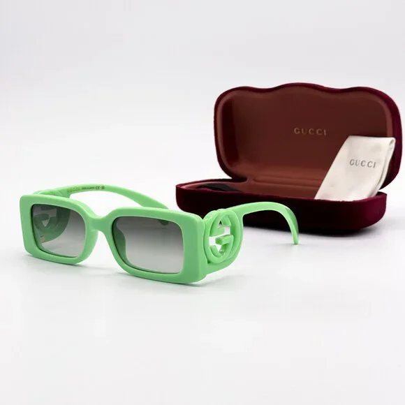 NEW GUCCI GG1325S 004 WOMEN GREEN SUNGLASSES GUCCI display picture 1